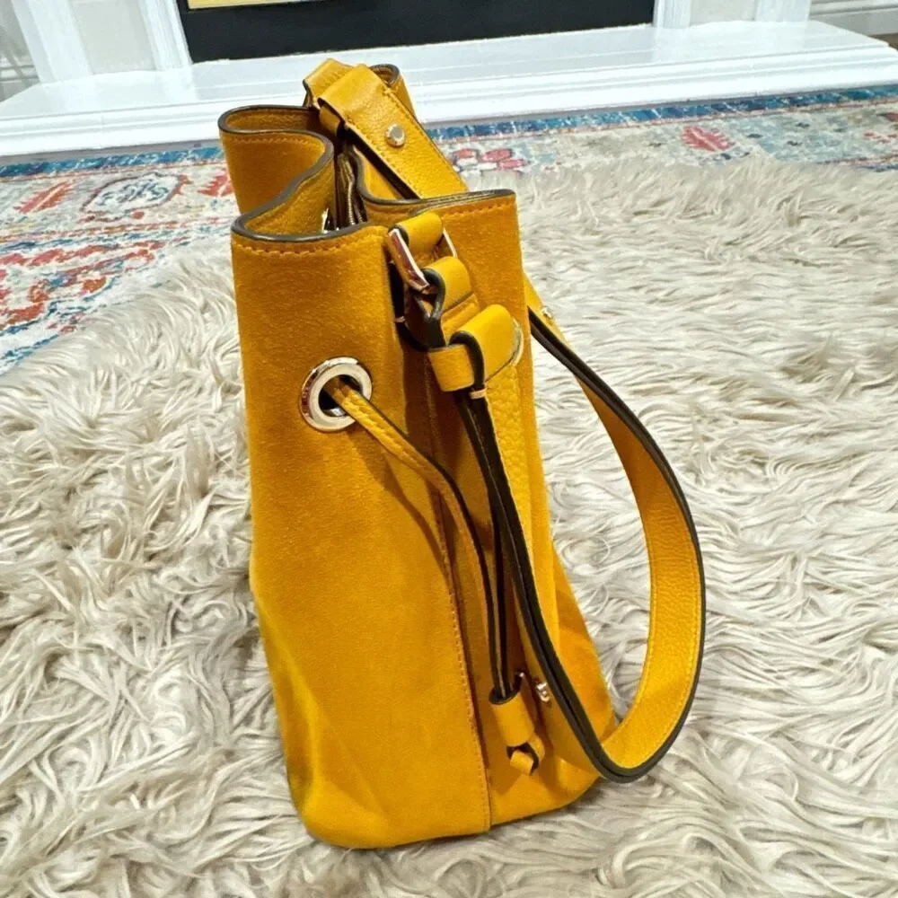 Kate Spade Yellow Suede Bucket Bag - Picture 9 of 11